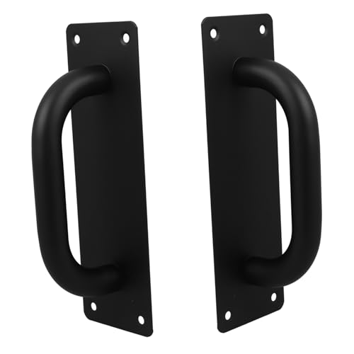 BAZEITFLOW 2 Stück Schwarzer Edelstahl Türgriff Push Pull Teiliges Verdicktes Design Ergonomisch Geformt für Schiebetüren Brandschutztüren und Durchgangstüren Modernes Robustes Türgriff von BAZEITFLOW