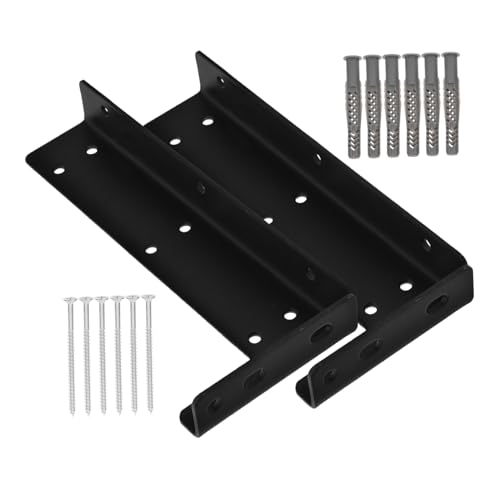 BAZEITFLOW 2 Stück Schwere Wandhalterung Floating Brackets für Regal Schweberegal Küchen Badezimmerschrank Schnelle Montage Modernes Design Vielseitig Einsetzbar Robuste Regalstütze von BAZEITFLOW
