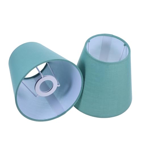 BAZEITFLOW 2 Stück Stoff Lampenschirme Hochwertigem Material Dekorative Lampenabdeckung für Deckenleuchte Kronleuchter und Wandlampen Diffuse Lichtstreuung Geeignet für Schlafzimmer und von BAZEITFLOW