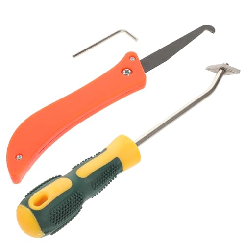 BAZEITFLOW 2 Stück Teiliges Caulking Tool mit Ergonomischem Griff Wolframstahl Spachtel und Fugenkratzer Effizientes Entfernen von Dichtmasse, Mörtel und Schmutz für von BAZEITFLOW