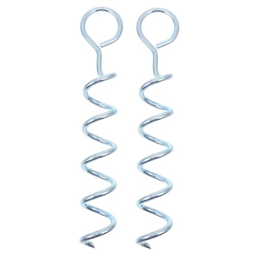 BAZEITFLOW 2 Stück Teiliges Erdanker für Hunde und Camping Stabile Spiral Bodenpflöcke mit zulaufender Spitze Einfache Installation für Garten Zeltsicherung und Outdoor Aktivitäten Schwere von BAZEITFLOW