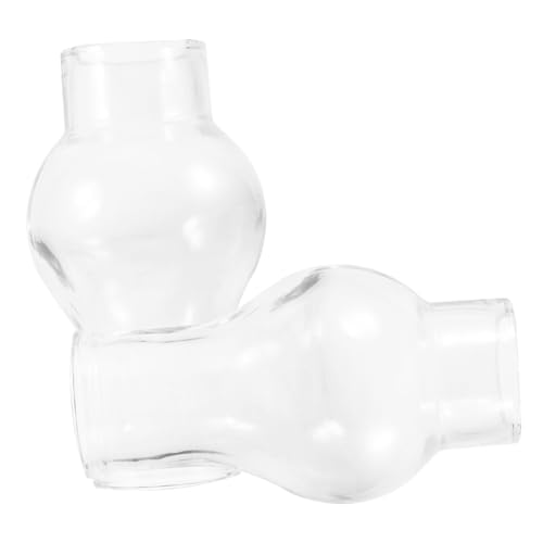BAZEITFLOW 2 Stück Teiliges Glas Lampenschirm Retro Öllampe Ersatzglas Hitzebeständig Einfach zu Montieren Dekorativ für Wohnzimmer Schlafzimmer und Notbeleuchtung Vintage Stil Winddicht von BAZEITFLOW