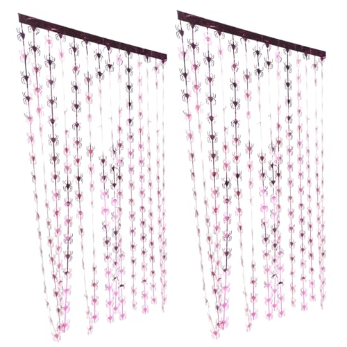 BAZEITFLOW 2 Stück Teiliges Halloween Folien Fransen Vorhang Metallic Lametta Türvorhang Leicht Installierbar Wiederverwendbar Für Halloween Party Deko Foto Hintergrund Festliche Atmosphäre von BAZEITFLOW