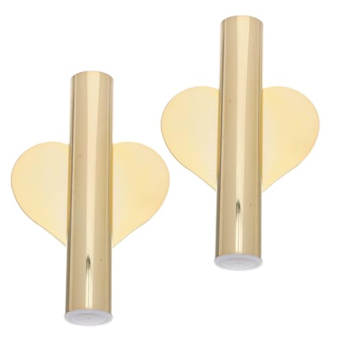 BAZEITFLOW 2 Stück Teiliges Herzform aus Eisen Selbstklebende Boho Wandvase ohne Bohren Platzsparend für Wohnzimmer Badezimmer Küche Dekorative Metall-blumentöpfe von BAZEITFLOW