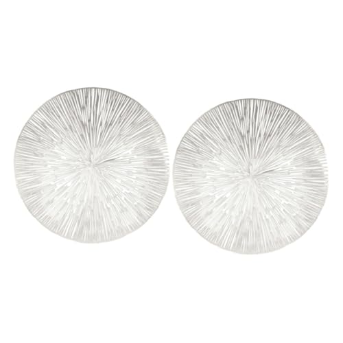 BAZEITFLOW 2 Stück Teiliges Hitzebeständiges PVC Tischset mit Modernem Runddesign Isolierende Platzdeckchen für Esstisch Abwaschbare und Wiederverwendbare Tischmatten Stilvolle Dekoration von BAZEITFLOW
