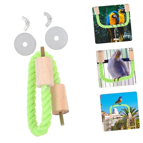 BAZEITFLOW 2 Stück Teiliges Papageien Sitzstangen aus Baumwollseil Robustes Vogelspielzeug mit Rutschfester Kletterseilfunktion Einfache Befestigung für Vogelkäfig Geeignet für von BAZEITFLOW
