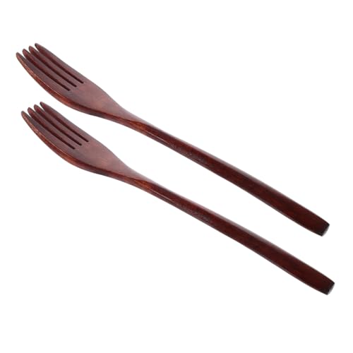 BAZEITFLOW 2 Stück Teiliges Salatbesteck aus Langlebigem Holz mit Ergonomischem Griff Wiederverwendbare Salat Mischgabeln für Kochen Servieren Pasta Obstsalat Vielseitige Küchenutensilien von BAZEITFLOW