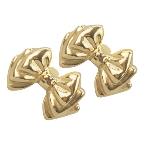 BAZEITFLOW 2 Stück Vintage Messing Schrankgriffe Schleifenform Goldfarbene Bow Knobs aus Robustem Messing Stilvolle Tür und Schubladengriffe für Kleiderschrank und Schlafzimmermöbel BAZEITFLOW 2 Stück Vintage Messing Schrankgriffe Schleifenform Goldfarbene Bow Knobs aus Robustem Messing Stilvolle Tür und Schubladengriffe für Kleiderschrank und Schlafzimmermöbel von BAZEITFLOW