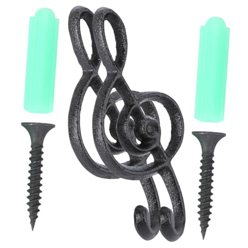 BAZEITFLOW 2 Stück Vintage Wandhaken aus Gusseisen Musiknoten Design Robuste Wandhaken für Schlüssel Mäntel Taschen Dekorative Garderobenhaken für Flur Bad Büro Rustikale Wanddeko BAZEITFLOW 2 Stück Vintage Wandhaken aus Gusseisen Musiknoten Design Robuste Wandhaken für Schlüssel Mäntel Taschen Dekorative Garderobenhaken für Flur Bad Büro Rustikale Wanddeko von BAZEITFLOW