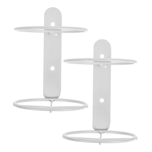 BAZEITFLOW 2 Stück Wandmontiertes Weinregal Metall Flaschenhalter Hängend Weiß Platzsparend Display und Aufbewahrung für Rotwein Küche Wohnzimmer Bar von BAZEITFLOW