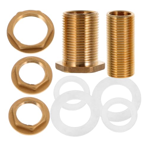 BAZEITFLOW 2 Stück Wassertankanschluss Adapter aus Vollkupfer Teiliges und Korrosionsbeständig für Aquarien Wasserbehälter und Schlauchverbindungen Passend für Gewinde Langlebig und Sicher von BAZEITFLOW