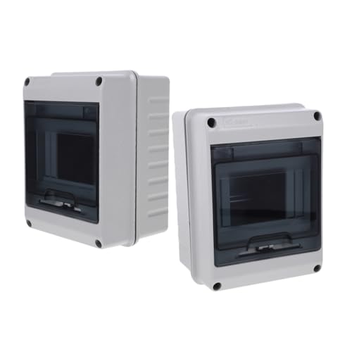 BAZEITFLOW 2 Stück Wege Verteilerkasten Wetterfest mit Transparentem Fenster Wetterfeste Elektrobox für Außenbereich Kompakte Schutzbox für Stromverteilung Robust und Platzsparend Teiliges BAZEITFLOW 2 Stück Wege Verteilerkasten Wetterfest mit Transparentem Fenster Wetterfeste Elektrobox für Außenbereich Kompakte Schutzbox für Stromverteilung Robust und Platzsparend Teiliges von BAZEITFLOW