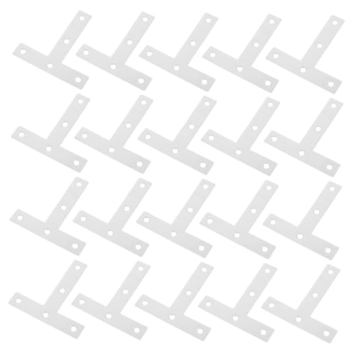 BAZEITFLOW 20 Stück Teiliges T förmiges Edelstahl Flachverbinder Rostbeständige Winkelhalter für Möbelreparatur Vielseitig Einsetzbar Einfache Montage Robuste Metallbefestigung für BAZEITFLOW 20 Stück Teiliges T förmiges Edelstahl Flachverbinder Rostbeständige Winkelhalter für Möbelreparatur Vielseitig Einsetzbar Einfache Montage Robuste Metallbefestigung für von BAZEITFLOW