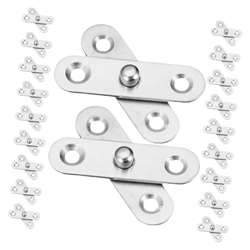 BAZEITFLOW 24 Stück Teiliges Edelstahl Unsichtbares Pivot Scharnierset Drehbar Verdeckte Türscharniere für Schrank Bücherregal Platzsparend Abnehmbar Schnelle Montage von BAZEITFLOW