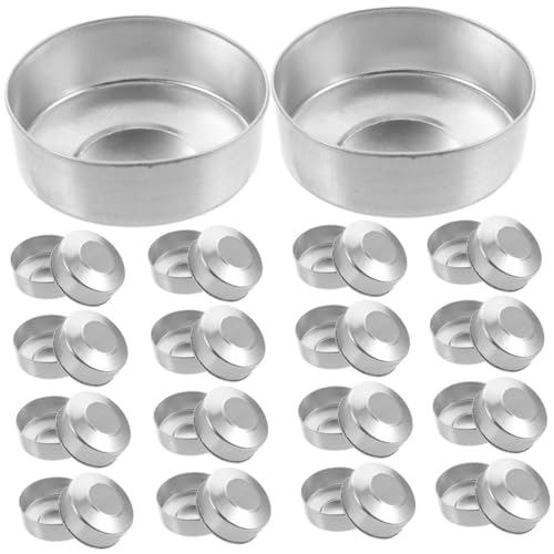 BAZEITFLOW 250 Stück Aluminium Teelichtdosen Silber Leer Tealight Candle Holders DIY Kerzenhalter Multifunktional Platzsparend Für Teelichter Kerzenherstellung Events von BAZEITFLOW