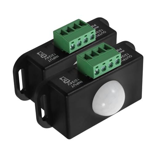 BAZEITFLOW 2Stücke Bewegungssensor Lichtschalter Hochsensitiver Infrarot Controller für Unterbau und Kabinettbeleuchtung für Treppen und Eingänge von BAZEITFLOW