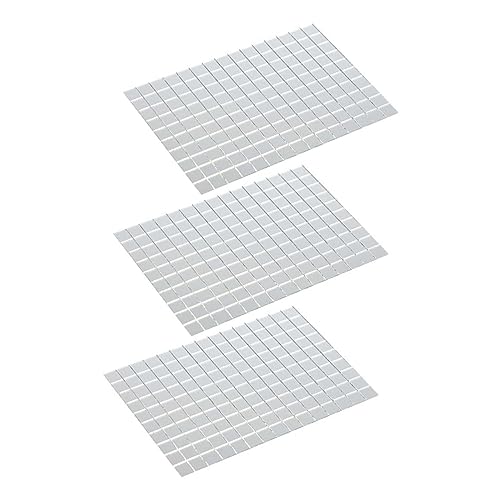 BAZEITFLOW 3 Bögen Mosaik Wandaufkleber Für Den Innenbereich Entfernbar Für Mosaikspiegelfliesen Fliesenaufkleber Heimaufkleber Haus Dekorative Aufkleber Spiegeleffekt von BAZEITFLOW