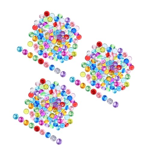 BAZEITFLOW 3 Sätze Bunte Kristall Diamanten Deko Edelsteine Simulation Facettierte Schmucksteine Für Hochzeit Party Tischdeko Basteln Vase Füller 100 Stück * 3 von BAZEITFLOW