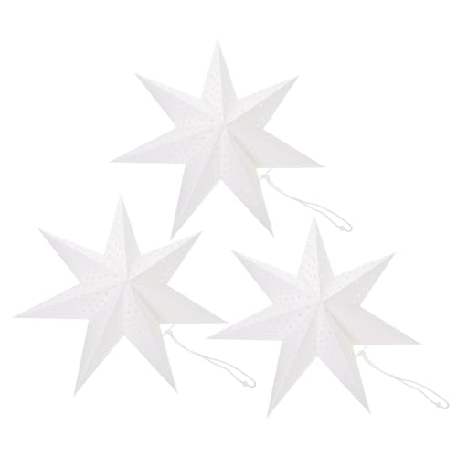 BAZEITFLOW 3 Stück Origami Lampenschirm Weihnachtsstern Papier Lampenschirm Zubehör Skandinavisch für Kronleuchter Dekoration Lichtabdeckung Kunstvoll Gestaltet Langlebig und Einfach von BAZEITFLOW