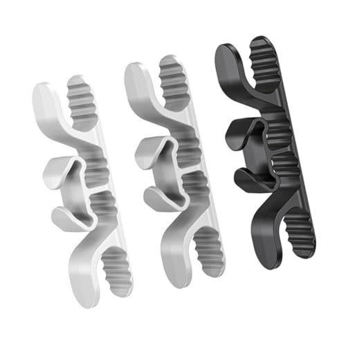 BAZEITFLOW 3 Stück Selbstklebender Kabelhalter für Küchengeräte Wandmontage Kabelorganizer Haken Vielseitiger Ordnungshelfer für Stromkabel Platzsparend und in neutralen Farben von BAZEITFLOW
