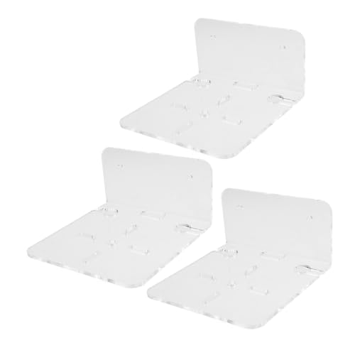BAZEITFLOW 3 Stück Teiliges Acryl Wandregal Transparent Vielseitige Wandhalterung für Babyphone und Lautsprecher Einfache Montage Platzsparend Modernes Design für Innenräume von BAZEITFLOW