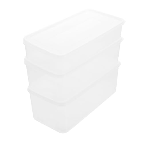 BAZEITFLOW 3 Stück Teiliges Aufbewahrungsboxen Küche Transparent mit Abtropfsieb Luftdichte Frischhaltebehälter Kühlschrank Gemüse Obst Aufbewahrung Vorratsbehälter für Wiederverwendbar von BAZEITFLOW