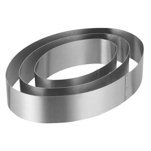 BAZEITFLOW 3 Stück Teiliges Backformen Oval aus Edelstahl Mousse und Kuchenform Kratzfestes Backzubehör Spülmaschinenfest Geeignet für Ofen und Kühlschrank für Tortendekoration BAZEITFLOW 3 Stück Teiliges Backformen Oval aus Edelstahl Mousse und Kuchenform Kratzfestes Backzubehör Spülmaschinenfest Geeignet für Ofen und Kühlschrank für Tortendekoration von BAZEITFLOW