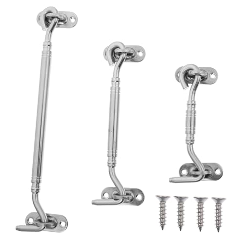 BAZEITFLOW 3 Stück Teiliges Edelstahl Fensterverschluss Haken Winddicht Robustes Material Einfache Montage Geeignet für Türen Fenster Tore zur Sicheren Fixierung und Kippverhinderung Innen BAZEITFLOW 3 Stück Teiliges Edelstahl Fensterverschluss Haken Winddicht Robustes Material Einfache Montage Geeignet für Türen Fenster Tore zur Sicheren Fixierung und Kippverhinderung Innen von BAZEITFLOW