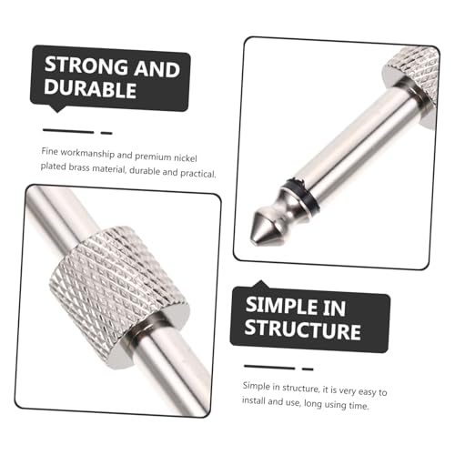 BAZEITFLOW 3 Stück Teiliges Effektpedal Adapter aus Vernickeltem Messing Langlebige Gitarren pedal Kupplungen mit Starkem Signal und Geräuschreduzierendem Durchgang Geeignet für Gitarren von BAZEITFLOW