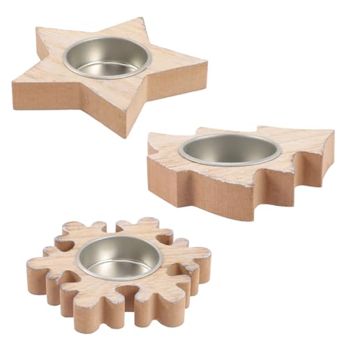 BAZEITFLOW 3 Stück Teiliges Holz Kerzenhalter Weihnachtsdeko Kreative Formen Stern Schneeflocke Weihnachtsbaum Tischdeko Heimdekoration für Weihnachtsfeier und Party BAZEITFLOW 3 Stück Teiliges Holz Kerzenhalter Weihnachtsdeko Kreative Formen Stern Schneeflocke Weihnachtsbaum Tischdeko Heimdekoration für Weihnachtsfeier und Party von BAZEITFLOW