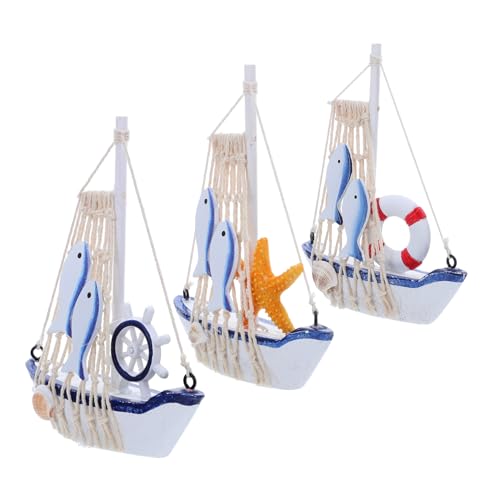 BAZEITFLOW 3 Stück Teiliges Holz Segelboot Deko Mediterrane Küstenstil Tischdeko Küstenboot Modell Holzornament Rustikal Wohnaccessoire BAZEITFLOW 3 Stück Teiliges Holz Segelboot Deko Mediterrane Küstenstil Tischdeko Küstenboot Modell Holzornament Rustikal Wohnaccessoire von BAZEITFLOW