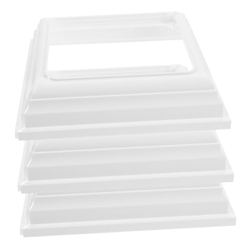 BAZEITFLOW 3 Stück Teiliges PVC Post Base Cover Geteilter Pfostenrock Wetterfeste Dekorative Säulenabdeckung für Garten Veranda und Terrasse Langlebig Leicht und Einfach zu Montieren von BAZEITFLOW