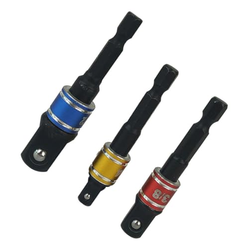 BAZEITFLOW 3 Stück Teiliges Stecknuss Adapter aus Hochwertigem Langlebig mit Federmechanik für Sicheren Halt Schnellwechsel Bithalter Kompatibel mit Schraubendrehern und Elektrowerkzeugen BAZEITFLOW 3 Stück Teiliges Stecknuss Adapter aus Hochwertigem Langlebig mit Federmechanik für Sicheren Halt Schnellwechsel Bithalter Kompatibel mit Schraubendrehern und Elektrowerkzeugen von BAZEITFLOW