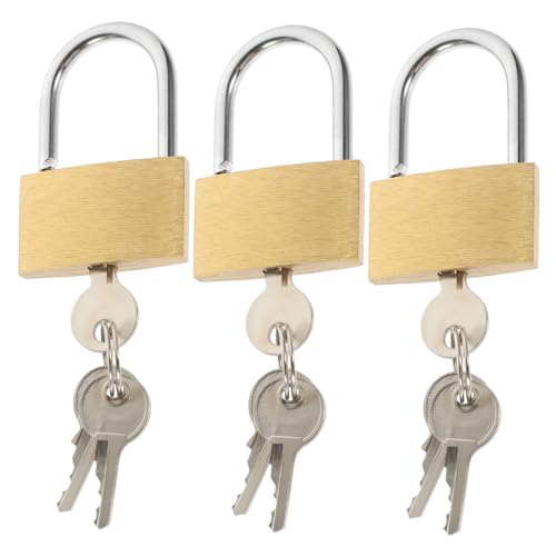 BAZEITFLOW 3 Stück Teiliges Vorhängeschloss Set Messing mit Schlüssel Sicherheitslösung für Garagentore Zäune und Schränke Rostbeständig und Langlebig für und Außenanwendungen BAZEITFLOW 3 Stück Teiliges Vorhängeschloss Set Messing mit Schlüssel Sicherheitslösung für Garagentore Zäune und Schränke Rostbeständig und Langlebig für und Außenanwendungen von BAZEITFLOW
