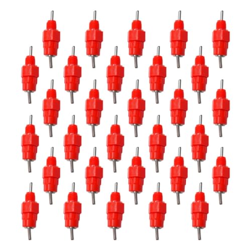 BAZEITFLOW 30 Stück Teiliges Geflügeltränke mit Hühnertrinknippeln aus Hochwertigem und Robuste Automatische Wasserversorgung für Küken und Hühner Langlebig Druckfest für Geflügelhaltung von BAZEITFLOW