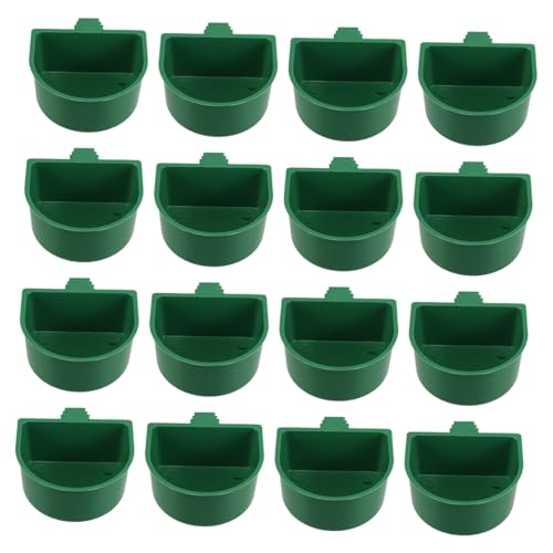 BAZEITFLOW 30 Stück Teiliges Vogeltränke und Futternapf aus Kunststoff mit Halterung Klappbar für Papageien Wellensittiche und Andere Vögel Geeignet für Vogelkäfige und Vogelzucht von BAZEITFLOW