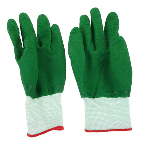 BAZEITFLOW 4 Paare Arbeitshandschuhe Rutschfest und Verschleißfest mit Wellenprofil Flexible und Atmungsaktive Schutzhandschuhe für Garten Handwerk und Industrie Komfortabel und Langlebig von BAZEITFLOW
