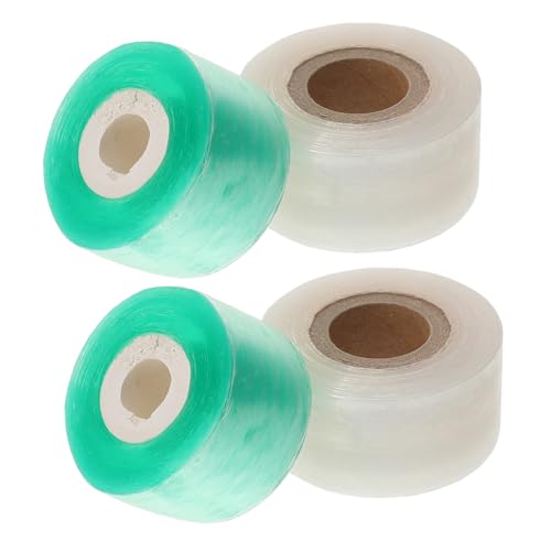BAZEITFLOW 4 Rollen Selbstklebendes Dehnbares PVC Veredelungsband für Obstbäume Mehrzweck Haushalts Pfropfband Transparentes Gartenpflanzen Reparaturband Feuchtigkeitsbeständig für von BAZEITFLOW