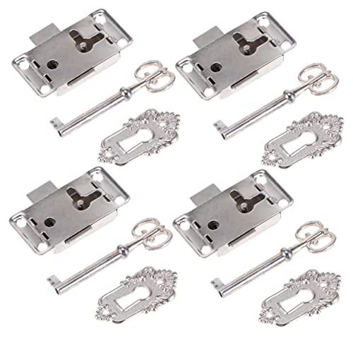 BAZEITFLOW 4 Sätze Vintage Möbel Schloss Teiliges Retro Schloss Metall für Schmuckkästen und Schränke Rostfrei Langlebig zur Reparatur Antiker Möbelstücke BAZEITFLOW 4 Sätze Vintage Möbel Schloss Teiliges Retro Schloss Metall für Schmuckkästen und Schränke Rostfrei Langlebig zur Reparatur Antiker Möbelstücke von BAZEITFLOW