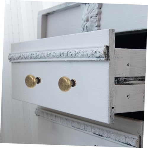 BAZEITFLOW 4 Stück Antike Möbelgriffe aus Zinklegierung Runde Schrank Kommoden griffe Robust und Dekorativ für Kleiderschränke und Möbel Vintage Kupferoptik von BAZEITFLOW