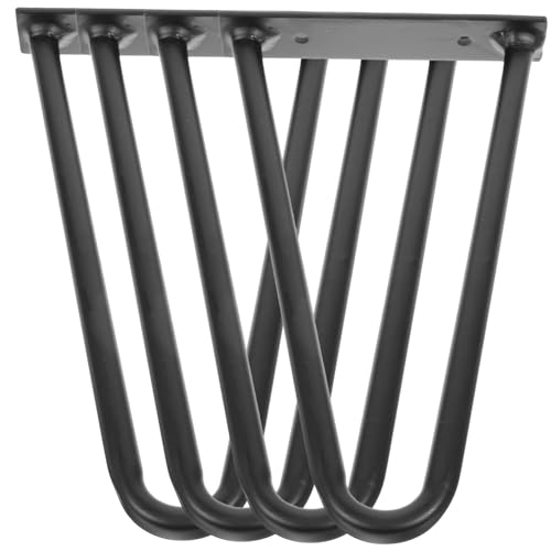 BAZEITFLOW 4 Stück Haarnadel Tischbeine Metall für Couchtisch Esstisch Nachttisch Verstellbare und Langlebige Möbelbeine Installieren und Stabil von BAZEITFLOW