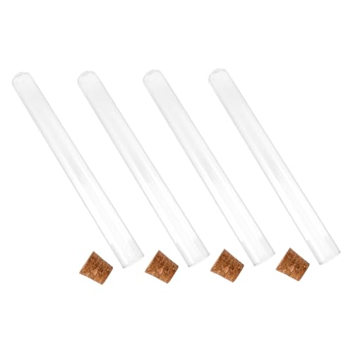 BAZEITFLOW 4 Stück Kleine Transparente Reagenzgläser aus Glas mit Korkverschluss Flacher Runder Boden Luftdicht für Wissenschaftliche Experimente Pulver Flüssigkeitslagerung BAZEITFLOW 4 Stück Kleine Transparente Reagenzgläser aus Glas mit Korkverschluss Flacher Runder Boden Luftdicht für Wissenschaftliche Experimente Pulver Flüssigkeitslagerung von BAZEITFLOW