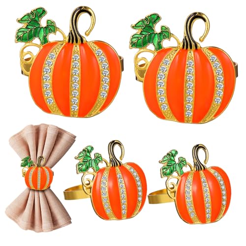 BAZEITFLOW 4 Stück Kürbis Serviettenknöpfe Serviettenringe im Herbst Simulation Goldkürbis Serviette Band klein Serviettenschnallen zum Erntedankfest serviettenhalter Fallen Legierung Orange BAZEITFLOW 4 Stück Kürbis Serviettenknöpfe Serviettenringe im Herbst Simulation Goldkürbis Serviette Band klein Serviettenschnallen zum Erntedankfest serviettenhalter Fallen Legierung Orange von BAZEITFLOW