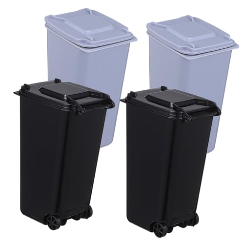 BAZEITFLOW 4 Stück Mini Mülleimer mit Deckel und Kleine Kunststoff Schreibtisch Abfalleimer für Büro Schlafzimmer Wohnzimmer Praktische Aufbewahrung für Kleinteile BAZEITFLOW 4 Stück Mini Mülleimer mit Deckel und Kleine Kunststoff Schreibtisch Abfalleimer für Büro Schlafzimmer Wohnzimmer Praktische Aufbewahrung für Kleinteile von BAZEITFLOW