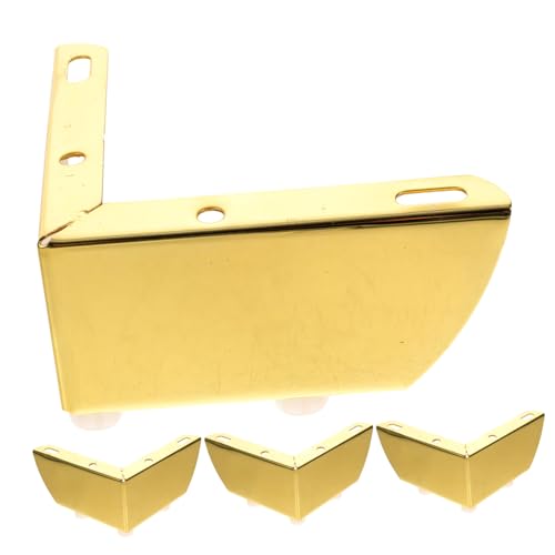 BAZEITFLOW 4 Stück Möbelfüße Gold Möbelbeine Robustem Eisen mit Gummisohle Möbelstützbeine für Sofa Schrank Kommode Kratzfest und Langlebig Einsetzbar von BAZEITFLOW