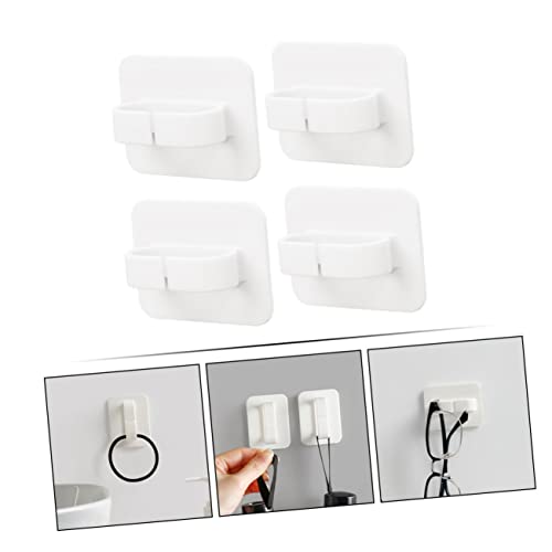 BAZEITFLOW 4 Stück Selbstklebende Rostfreie Hips haken Multifunktionale Wandhaken für Badezimmer und Haushalt Platzsparend Stabiler Halt zum Aufhängen von Sprühflaschen und Utensilien von BAZEITFLOW