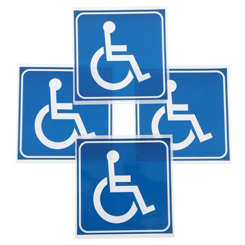BAZEITFLOW 4 Stück Teiliges Aufkleber Selbstklebend Wasserfest Behindertenrollstuhl Symbol Sticker für Barrierefreie Zugänge Fenster Tür Auto BAZEITFLOW 4 Stück Teiliges Aufkleber Selbstklebend Wasserfest Behindertenrollstuhl Symbol Sticker für Barrierefreie Zugänge Fenster Tür Auto von BAZEITFLOW