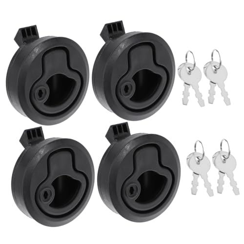 BAZEITFLOW 4 Stück Teiliges Bündige Flush Pull Lukenriegel aus Korrosionsbeständigem Gummi mit Stahlbefestigung Kompakte Einbauluken Griffe in Schwarz für Bootsdeck Wohnmobil Caravan und BAZEITFLOW 4 Stück Teiliges Bündige Flush Pull Lukenriegel aus Korrosionsbeständigem Gummi mit Stahlbefestigung Kompakte Einbauluken Griffe in Schwarz für Bootsdeck Wohnmobil Caravan und von BAZEITFLOW