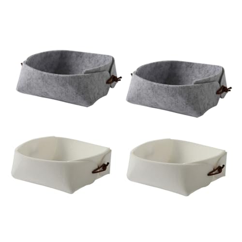 BAZEITFLOW 4 Stück Teiliges Filz aufbewahrungsset für Schmuck und Kleinteile Organizer in Weiß und Schwarz Praktische Desktop speicherbox für Büro Schlafzimmer und Wohnzimmer BAZEITFLOW 4 Stück Teiliges Filz aufbewahrungsset für Schmuck und Kleinteile Organizer in Weiß und Schwarz Praktische Desktop speicherbox für Büro Schlafzimmer und Wohnzimmer von BAZEITFLOW