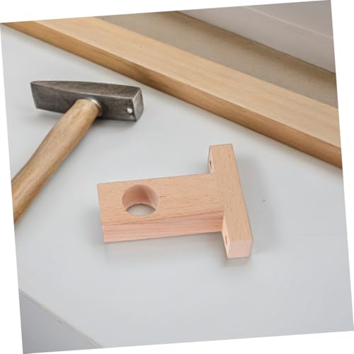 BAZEITFLOW 4 Stück Teiliges Holz Gardinenstangenhalter T förmig Stabile Gardinenhalterung aus Robustem Holz Einfache Montage Vielseitig als Gardinen Handtuch Kleiderstangenhalter von BAZEITFLOW